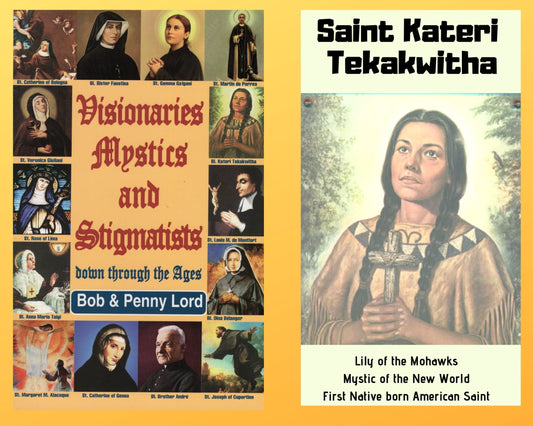 Visionaries Mystics and Stigmatists Book and Companion Saint Kateri DVD Free Shipping