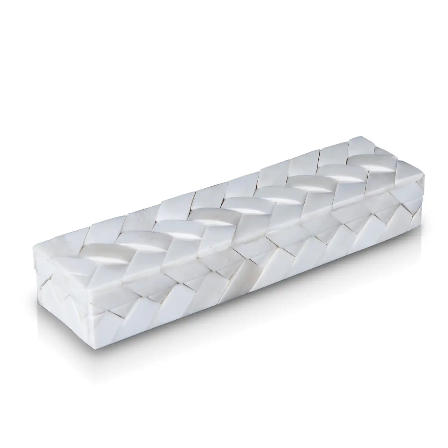 Ivory Braid Bone Inlay Decorative Storage Box in 7 Sizes - Concordia Style Boutique