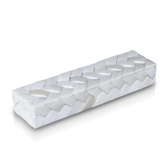 Ivory Braid Bone Inlay Decorative Storage Box in 7 Sizes - Concordia Style Boutique