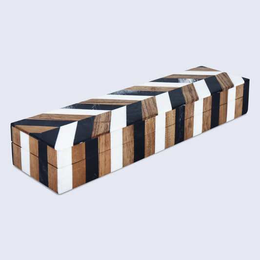 Marquet Cosmo Resin & Wood Inlay Decorative Storage Box - 8 Sizes - Concordia Style Boutique
