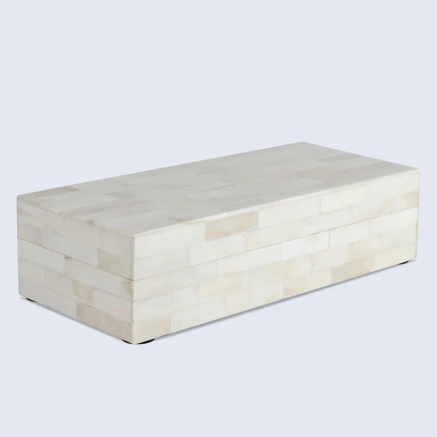 Decorative Storage Box Plain White Bone Inlay in 8 Sizes - Concordia Style Boutique