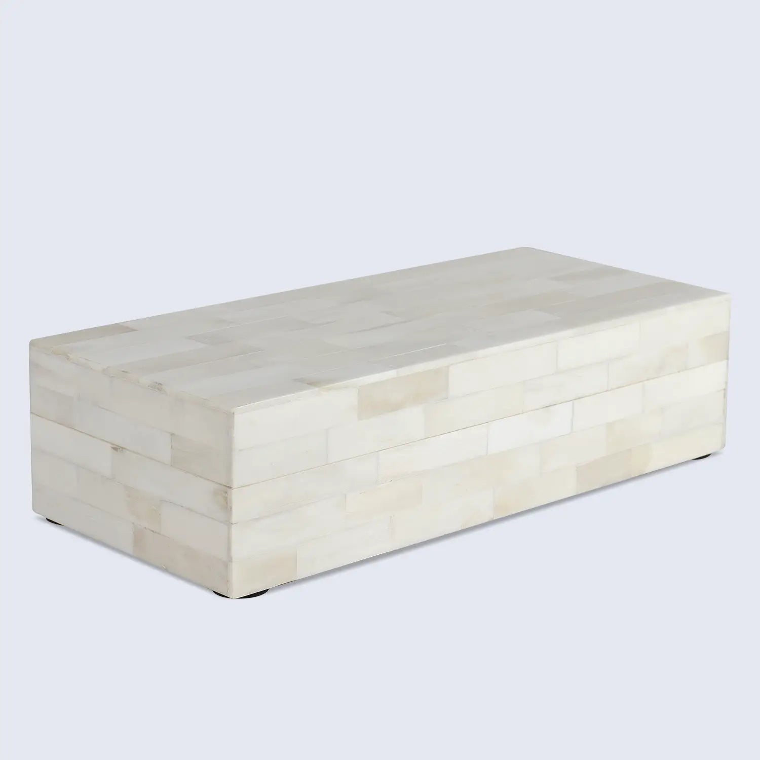Decorative Storage Box Plain White Bone Inlay in 8 Sizes - Concordia Style Boutique