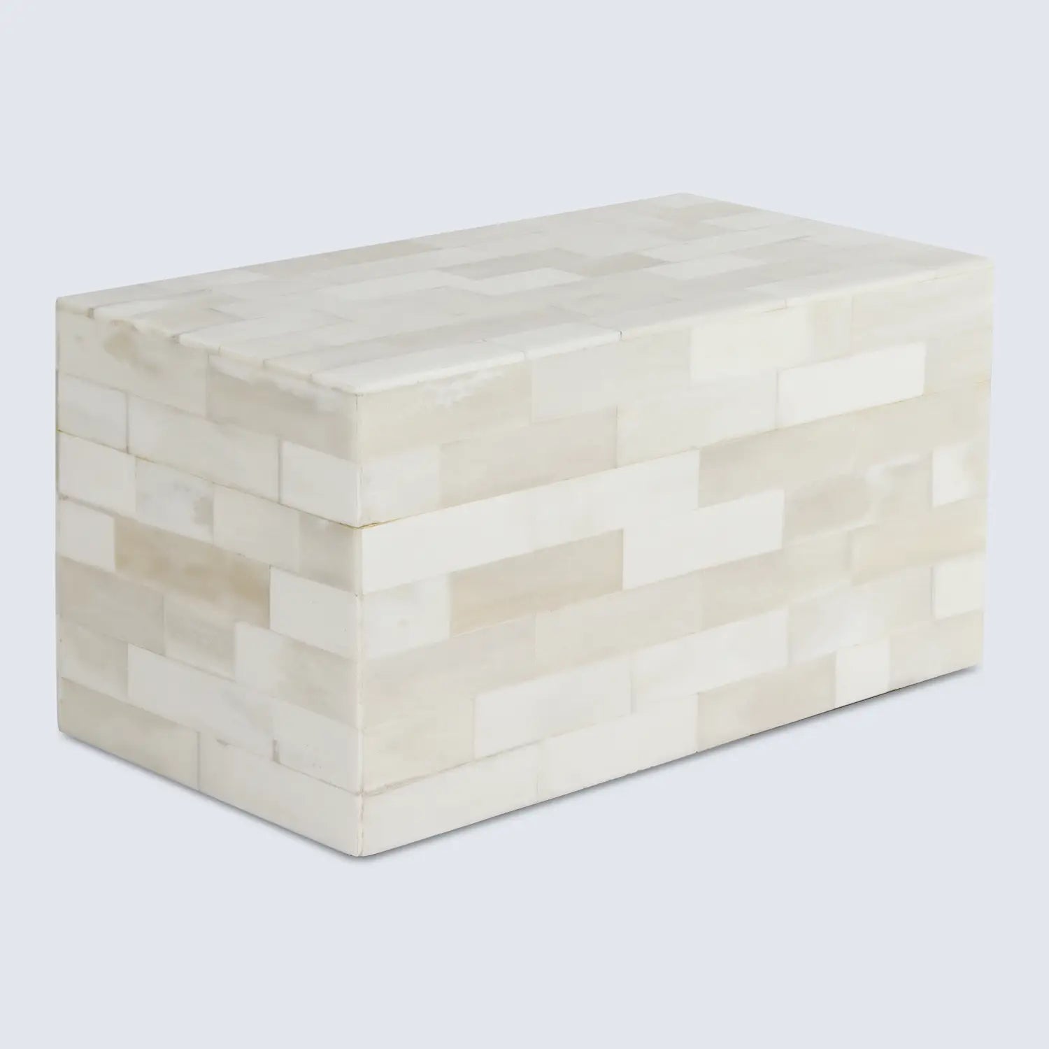 Decorative Storage Box Plain White Bone Inlay in 8 Sizes - Concordia Style Boutique