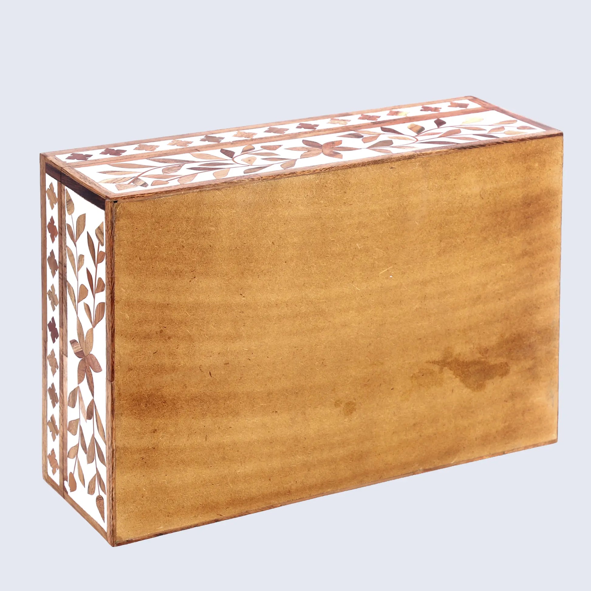Decorative Storage Box Alhambra Bouquet Wood & Resin Inlay in 12 x 8 x 4 inch - Concordia Style Boutique