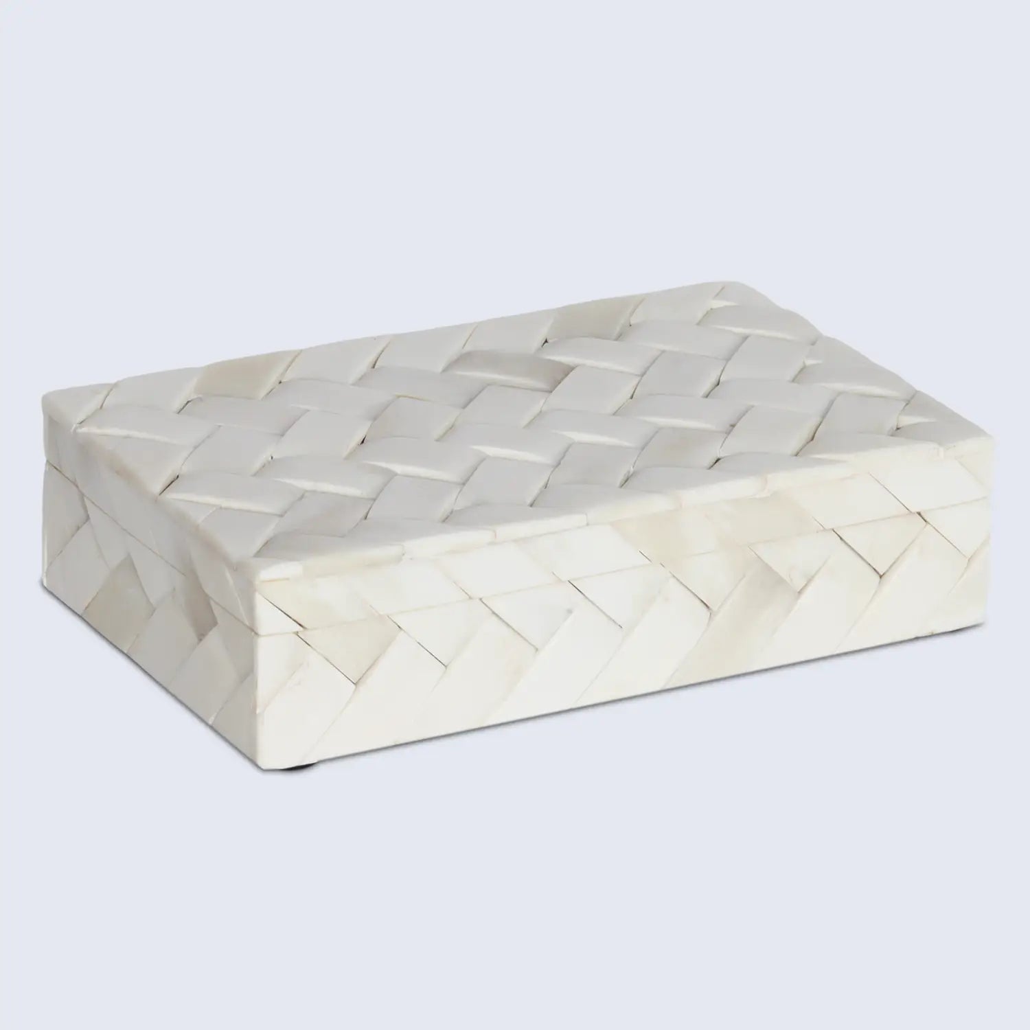 Ivory Braid Bone Inlay Decorative Storage Box in 7 Sizes - Concordia Style Boutique