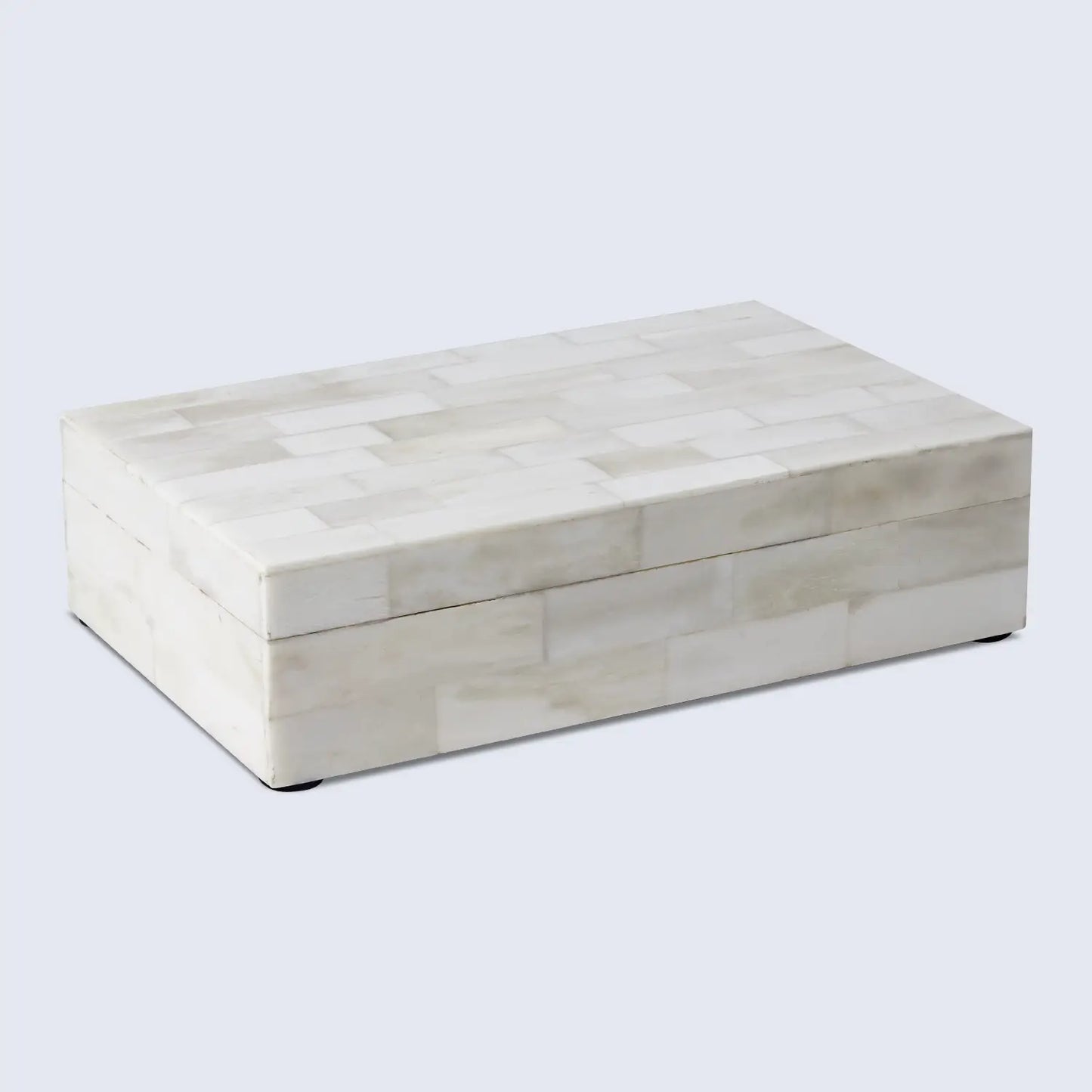 Decorative Storage Box Plain White Bone Inlay in 8 Sizes - Concordia Style Boutique