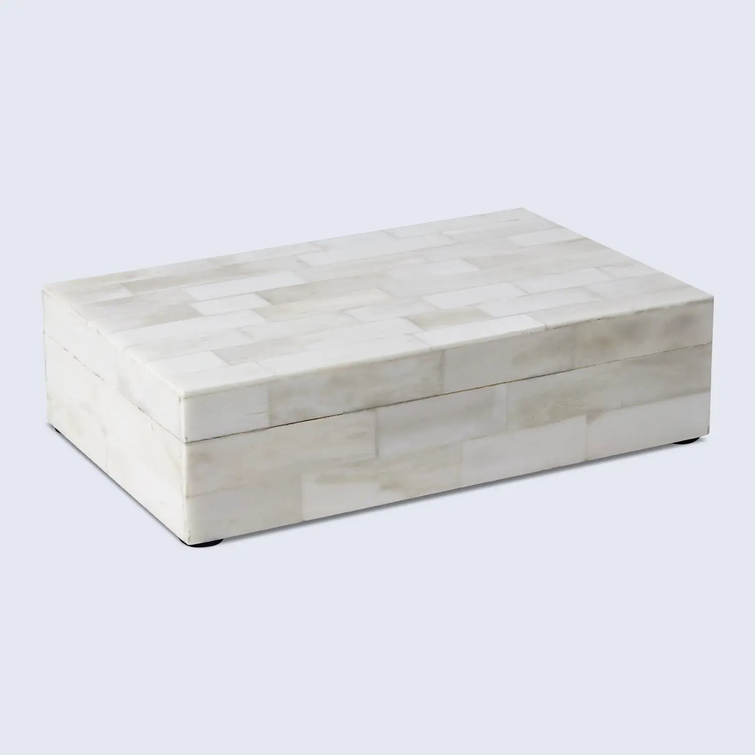 Decorative Storage Box Plain White Bone Inlay in 8 Sizes - Concordia Style Boutique