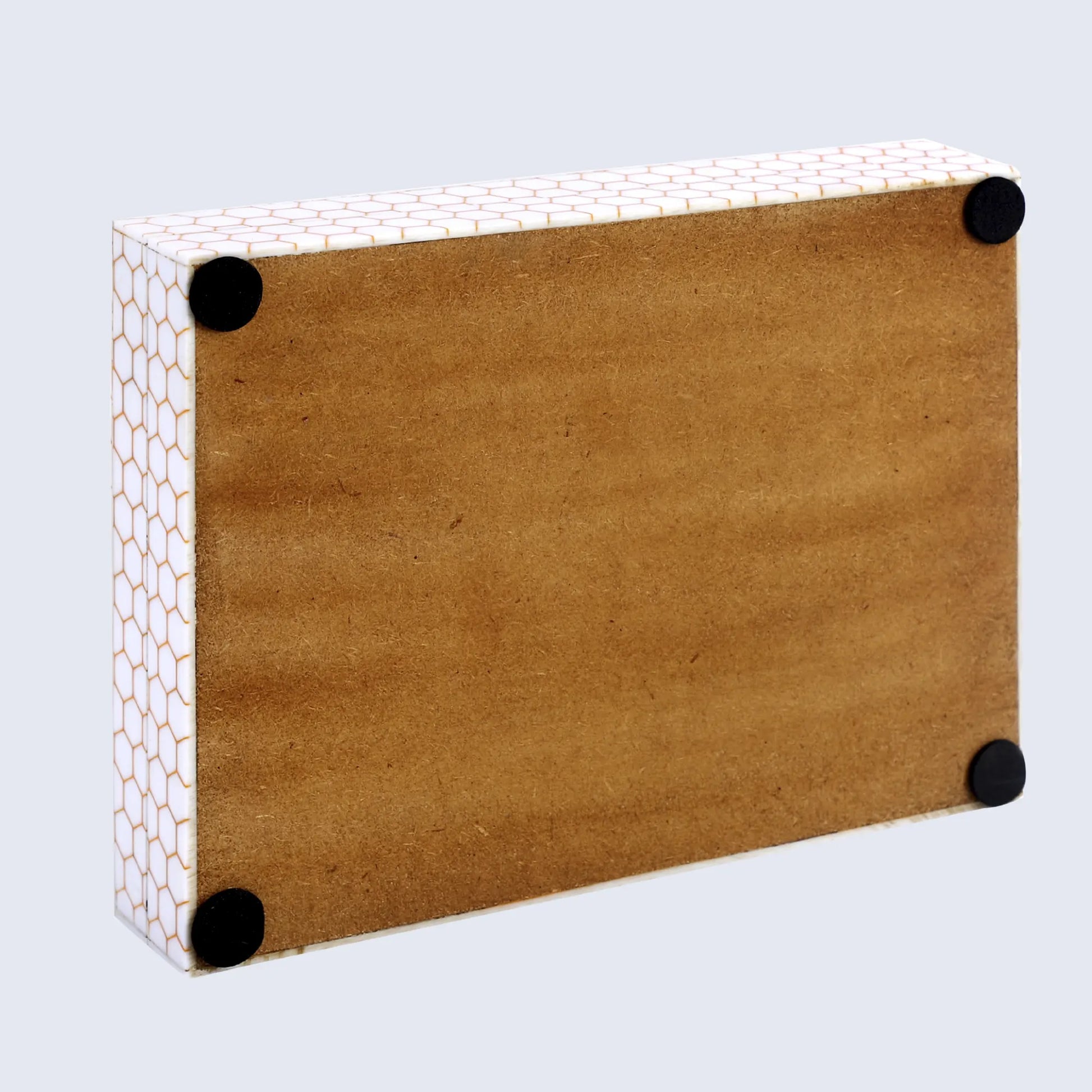 Decorative Storage Box Hive Honey Resin Inlay 8 x 6 x 1.5 inch - Concordia Style Boutique