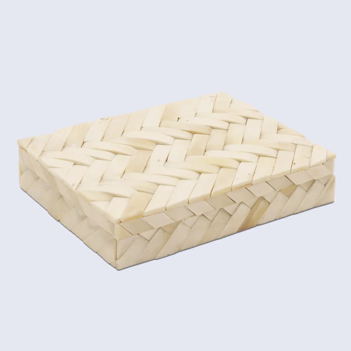Ivory Braid Bone Inlay Decorative Storage Box in 7 Sizes - Concordia Style Boutique