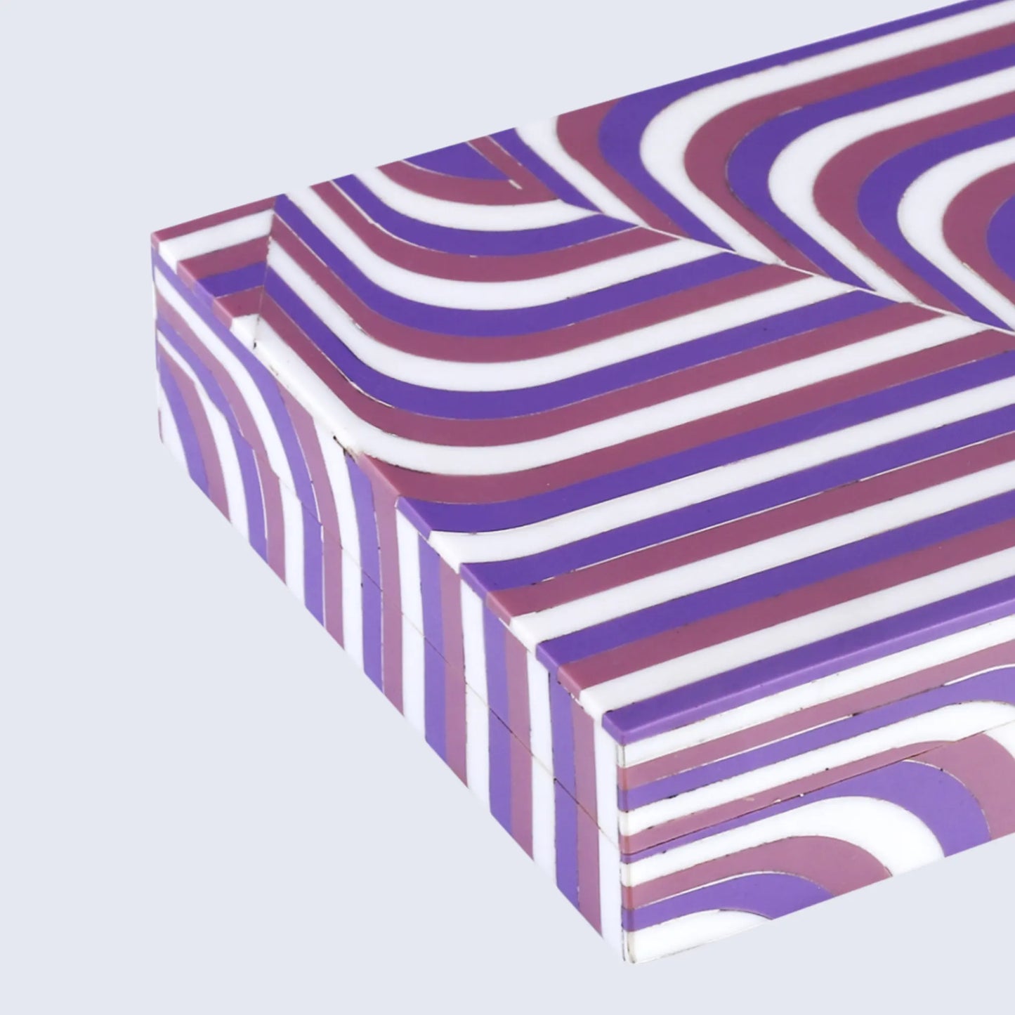 Decorative Storage Box Carnaby Swing Resin Inlay 8 x 6 x 1.5 inch - Concordia Style Boutique