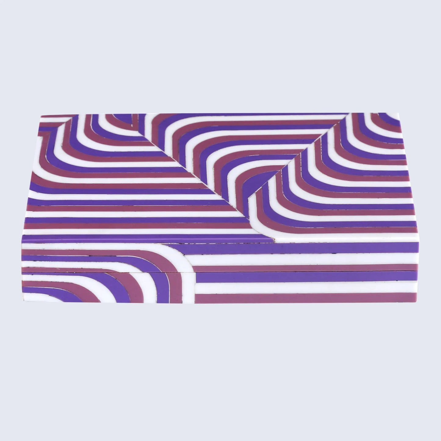 Decorative Storage Box Carnaby Swing Resin Inlay 8 x 6 x 1.5 inch - Concordia Style Boutique