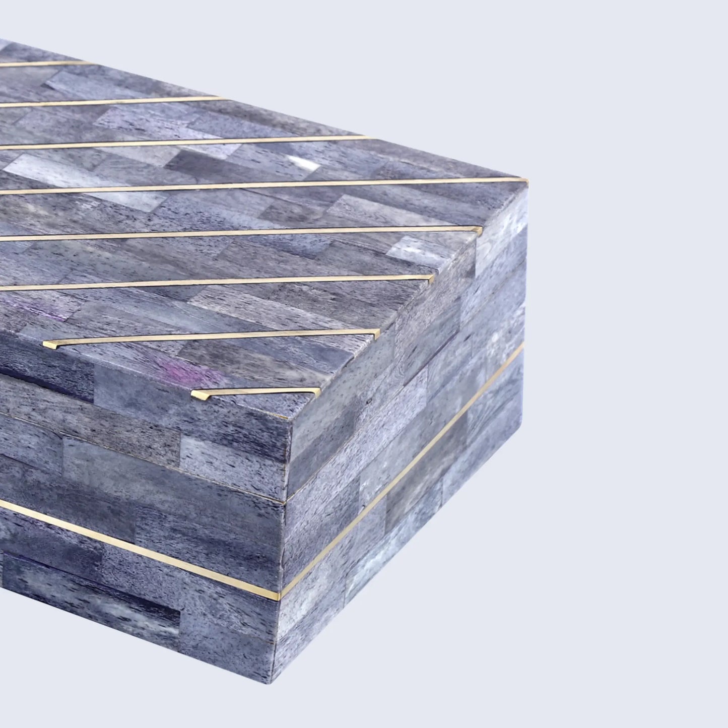 Aegean Coral Bone Inlay & Brass Decorative Storage Box in 2 Sizes - Concordia Style Boutique