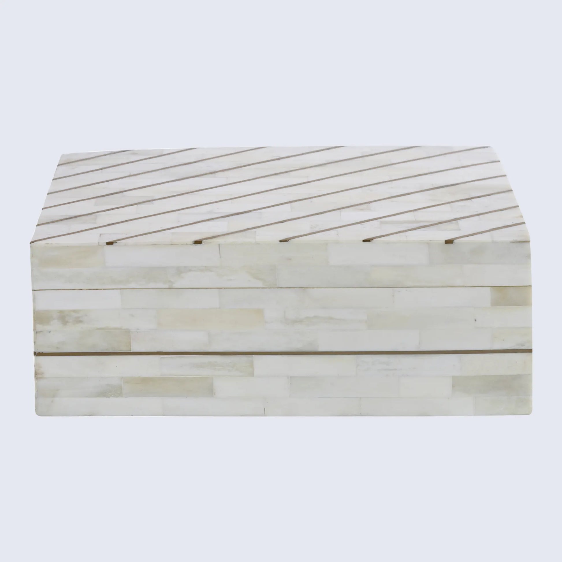 Aegean Pearl Bone Inlay & Brass Decorative Storage Box in 2 Sizes - Concordia Style Boutique