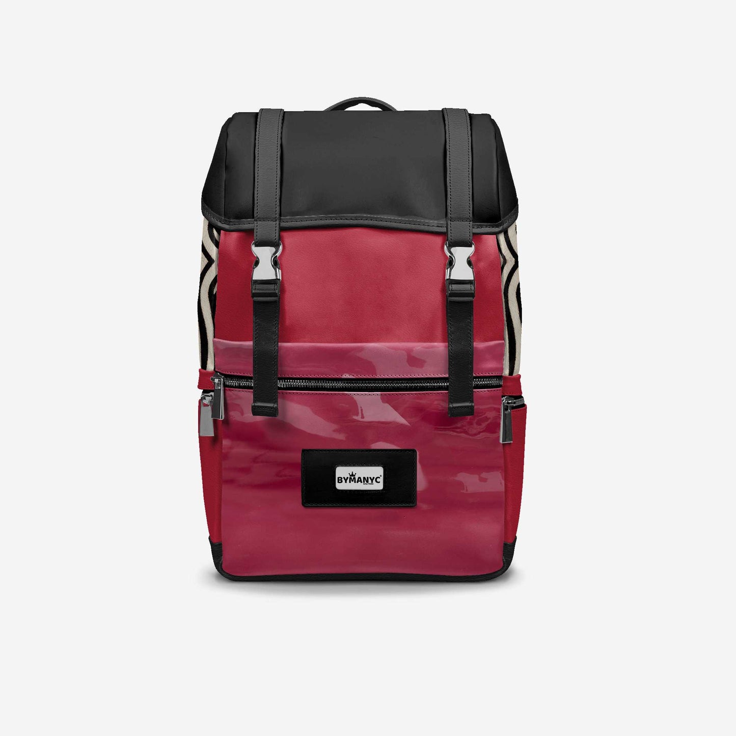 BYMANYC ® New York – NYC COUTURE Backpack in Fierce Red & Noir Zebra