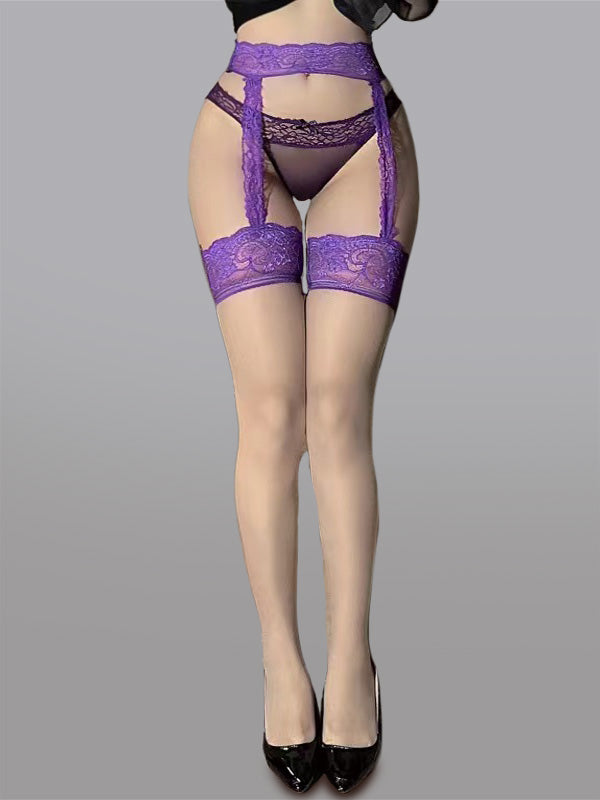 Garter Belt With Lace Stockings - Concordia Style Boutique