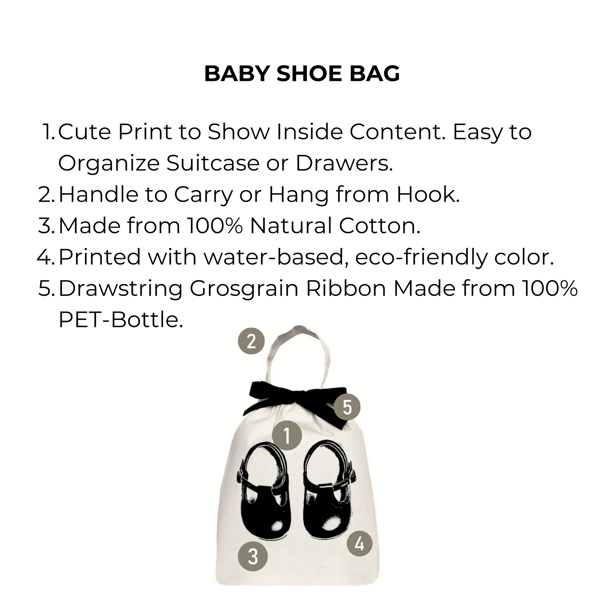 Baby Shoe Bag, Cream - Concordia Style Boutique