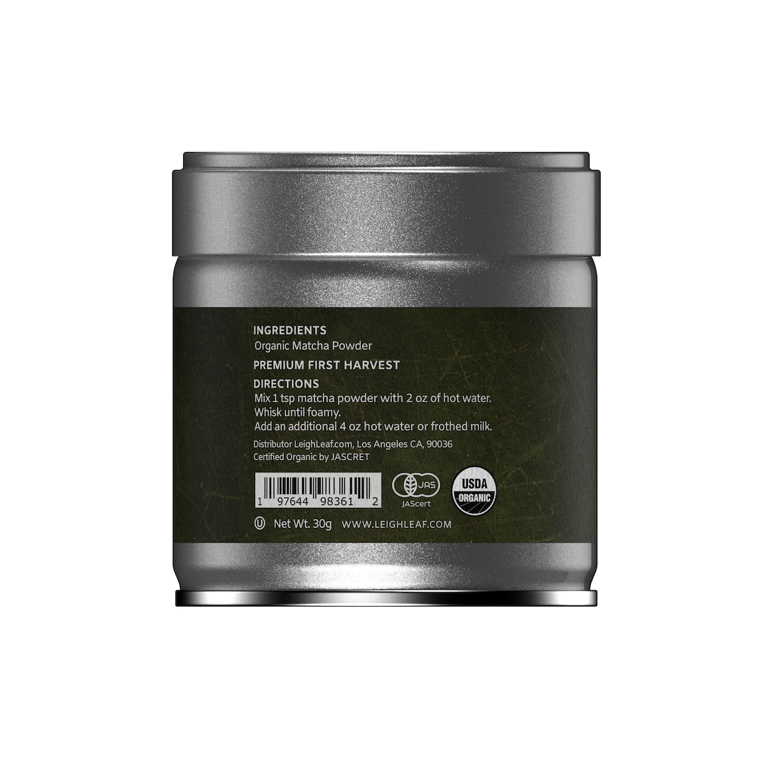 Premium Organic Ceremonial Grade Matcha - 30g Tin