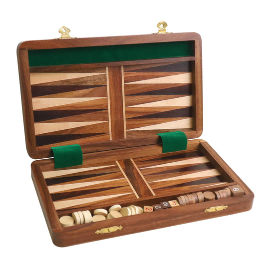 10" Handcrafted Wood Travel Backgammon pieces Set Game Folding Board - Premium Backgammon from Royal Chess Mall - Just $79.95! Shop now at Concordia Style Boutique