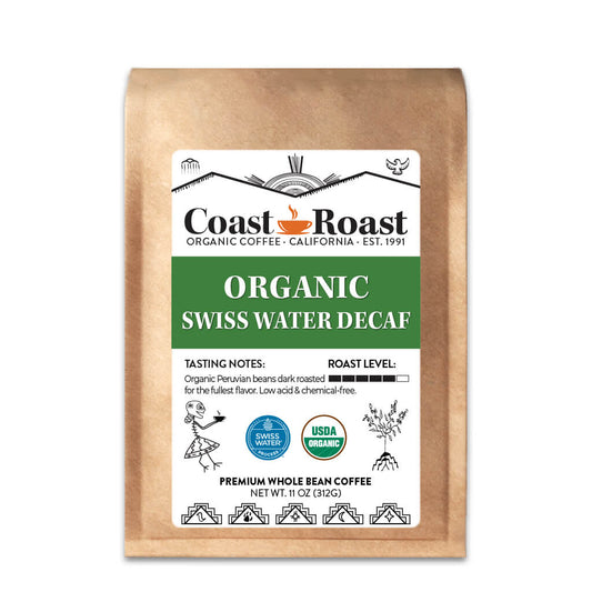 Organic Swiss Water Decaf Whole Bean Coffee - Concordia Style Boutique