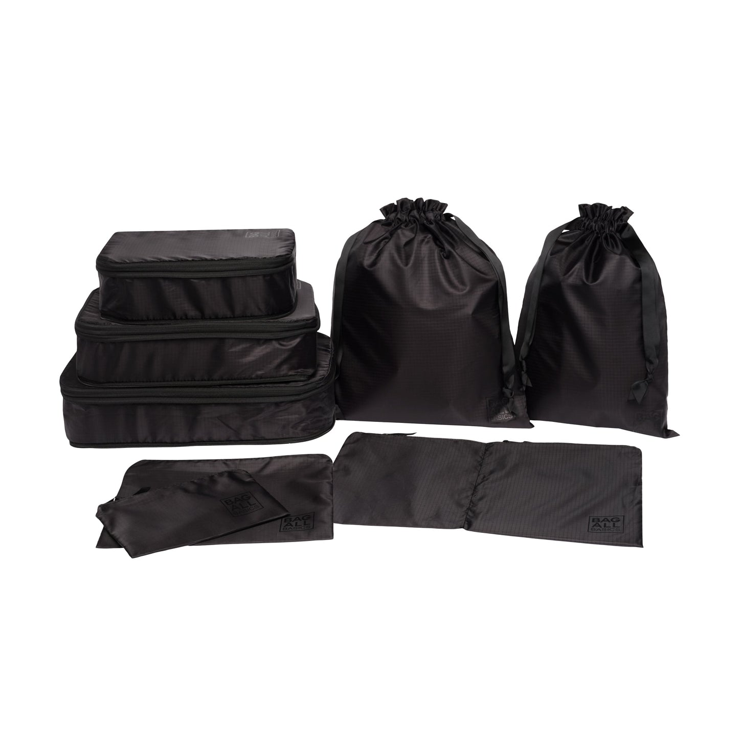 Compression Cubes & Packing Bags Set, 8-pack, Black - Concordia Style Boutique