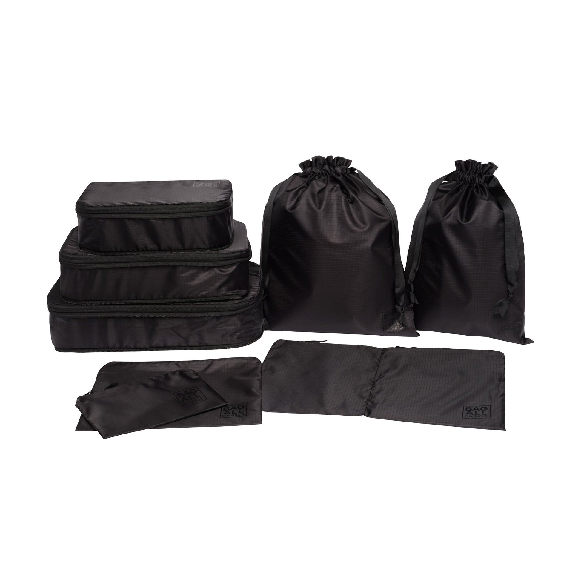 Compression Cubes & Packing Bags Set, 8-pack, Black - Concordia Style Boutique