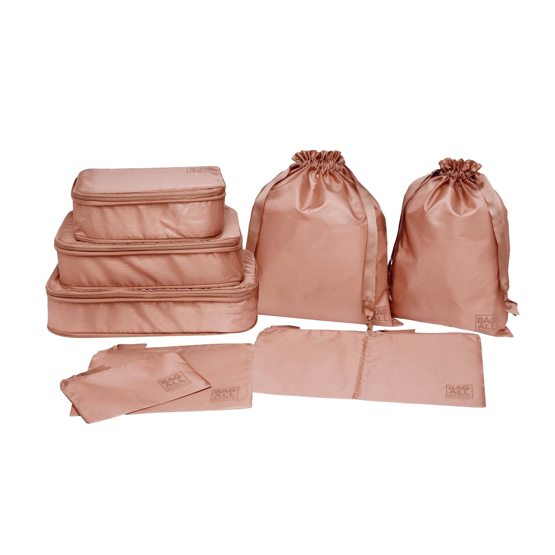 Compression Cubes & Packing Bags Set, 8-pack, Pink/Blush - Concordia Style Boutique