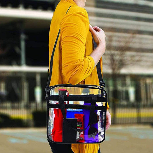 Bagsko Clear Bag, Stadium Approved With Zipper Closure And Front Pocket - Concordia Style Boutique