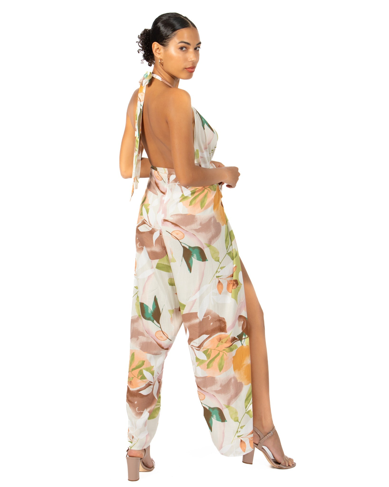 Pant to Jumpsuit - Peach Floral - Concordia Style Boutique