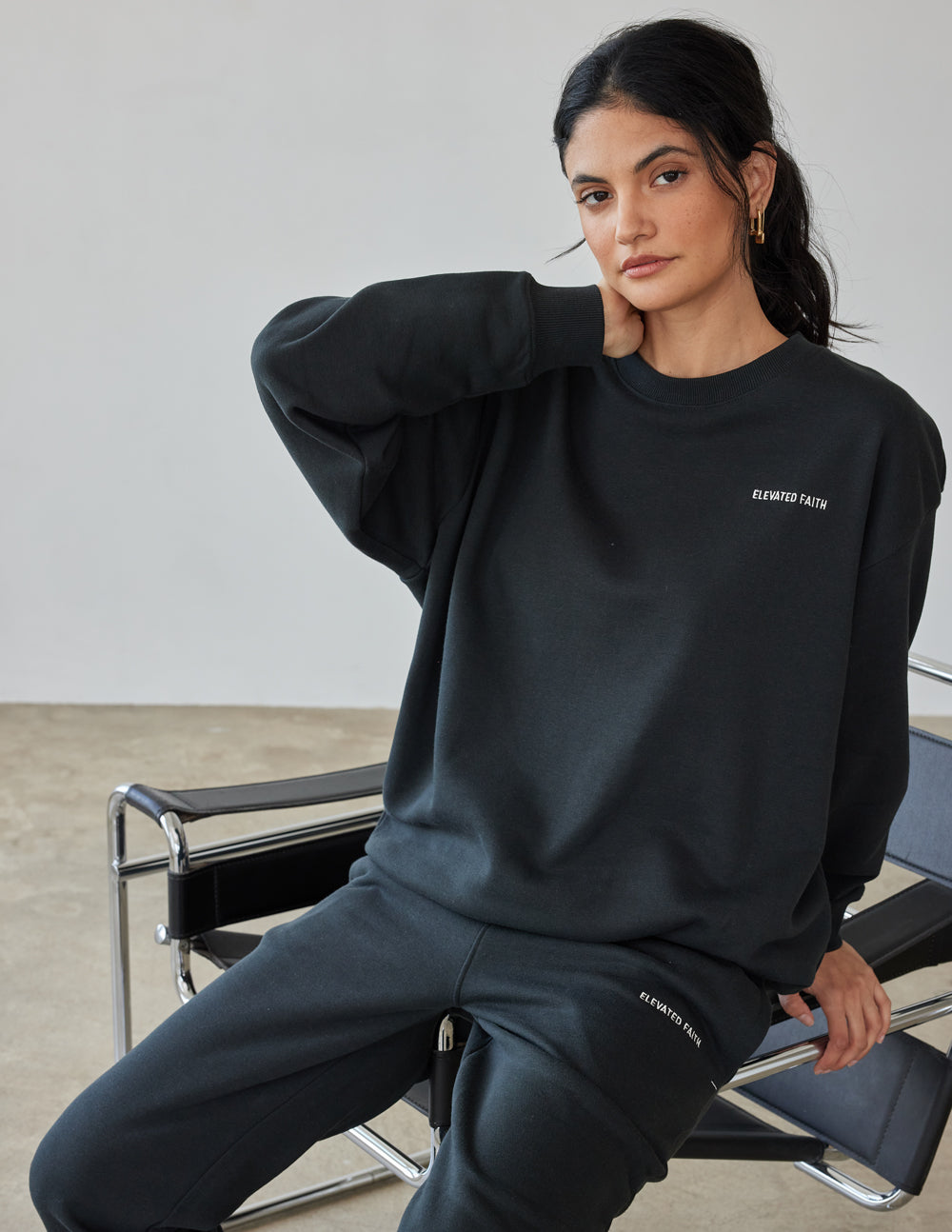 Basics Black Unisex Crewneck - Concordia Style Boutique