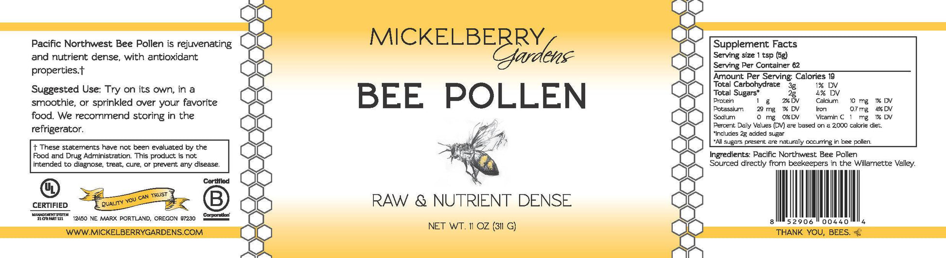 Bee Pollen - Concordia Style Boutique
