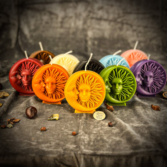 Beeswax Equinox and Solstice Spell Candle