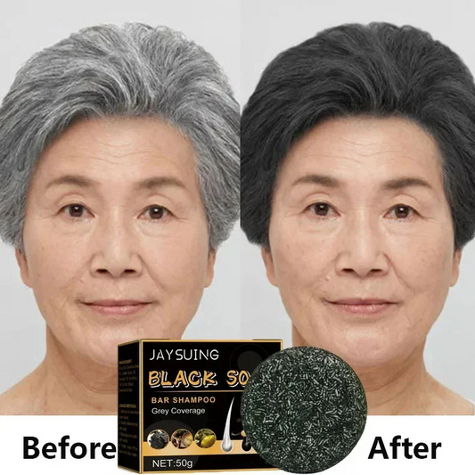 Midnight Reset Herbal Gray Cover Shampoo Bar (Olive, Camellia, Castor Oils) 50g