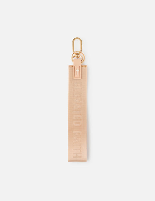 Beige Oversized Logo Keychain - Concordia Style Boutique