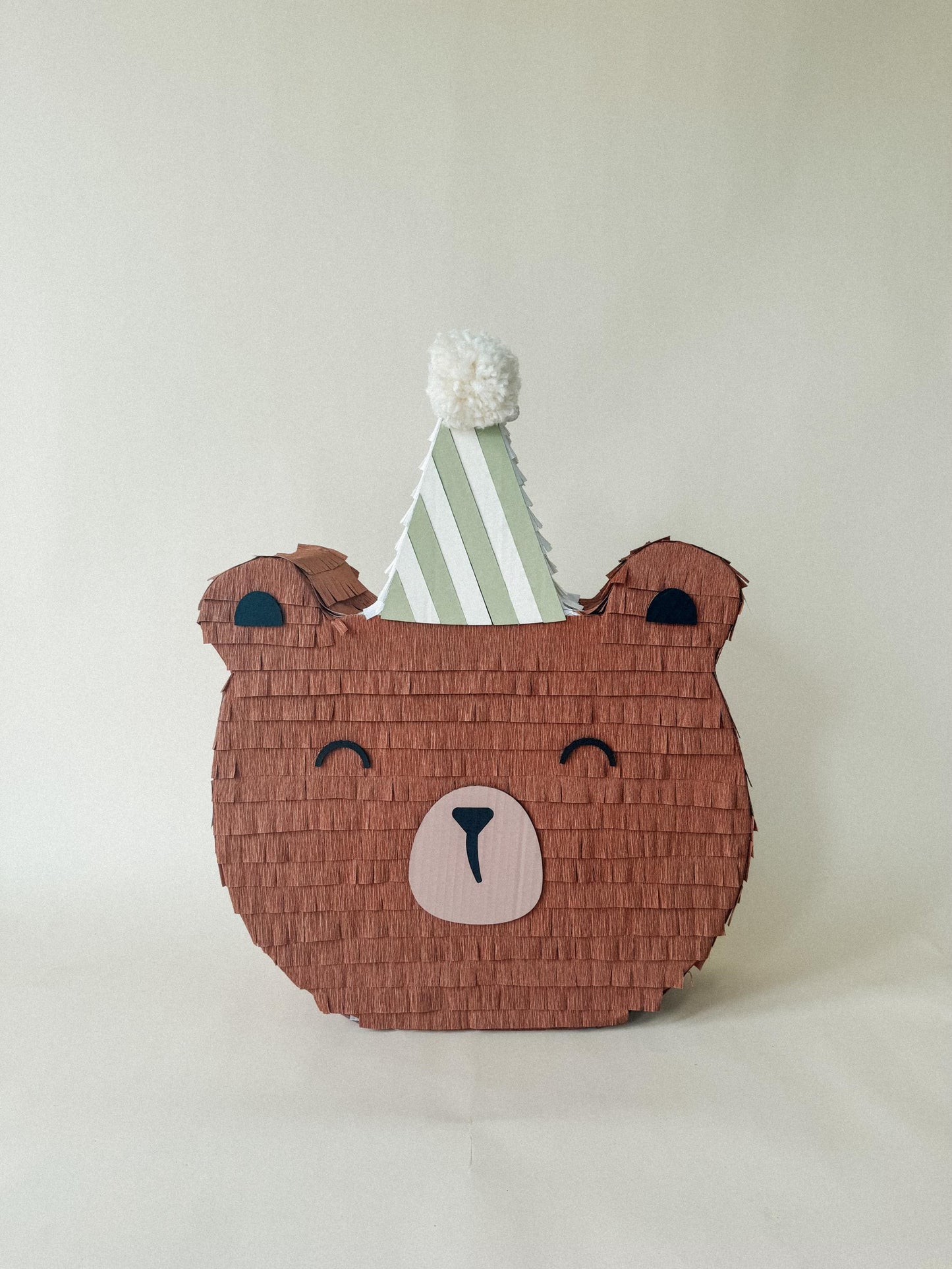🐻 Birthday Bear Piñata – Handmade Party Decoration for Kids, Candy Holder