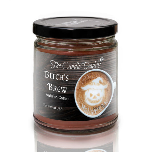 Bitch's Brew - Autumn Coffee Scented - Funny 6 Oz Jar Candle - 40 Hour Burn Time