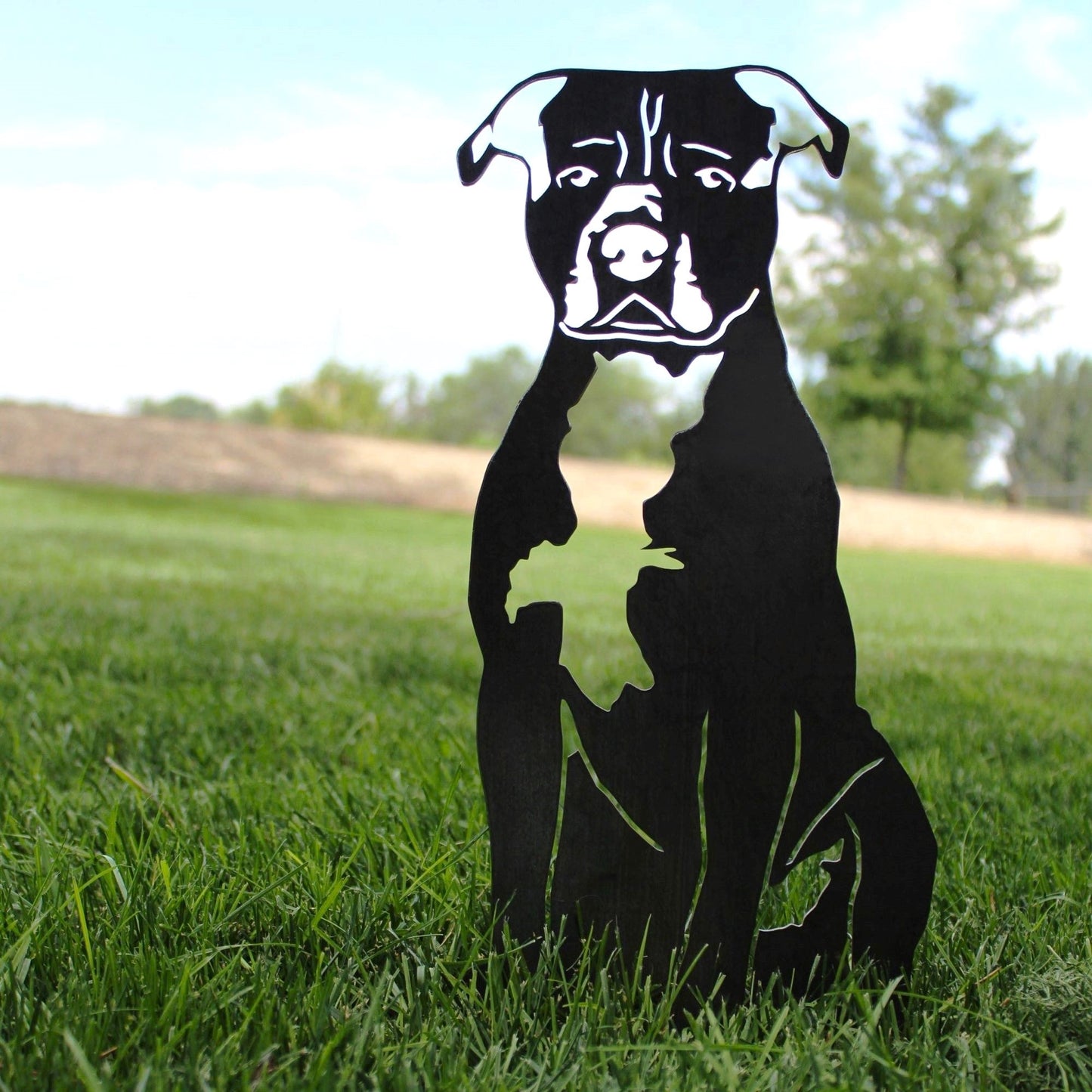 American Staffordshire Terrier Metal Art – Handcrafted Dog Décor