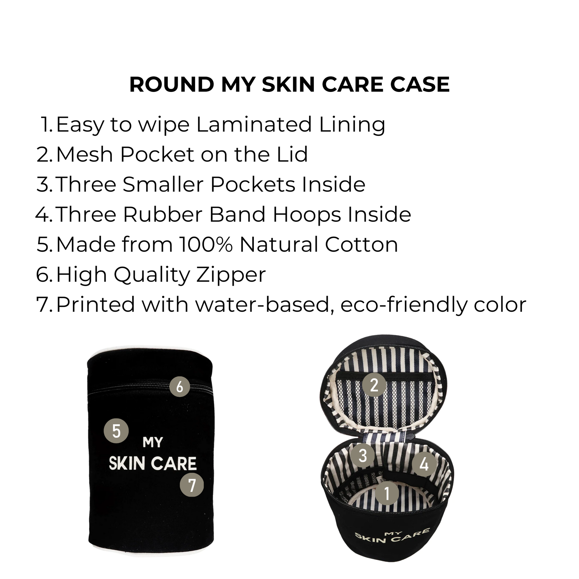 Round My Skin Care Case, Black - Concordia Style Boutique