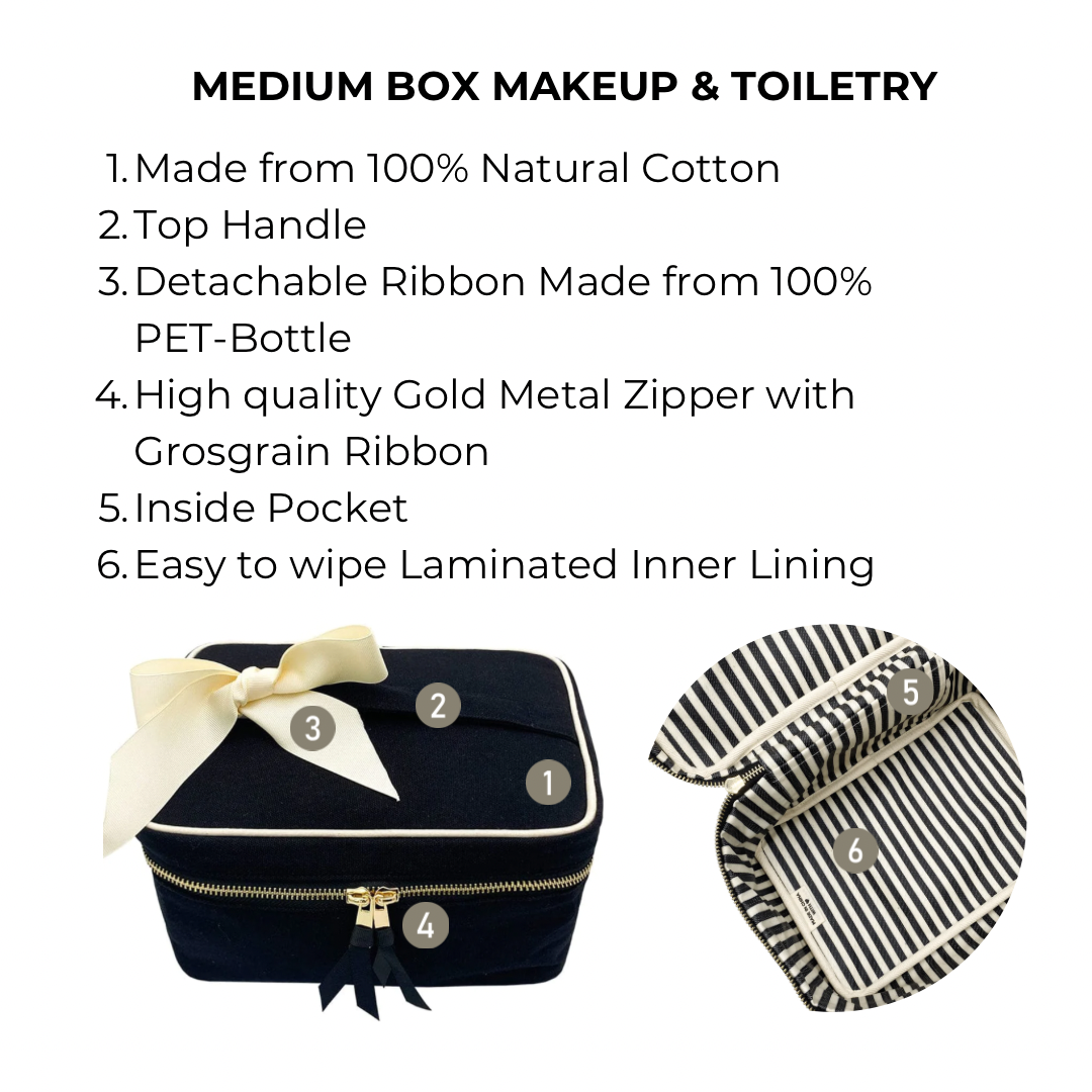 Medium Box Makeup & Toiletry, Black - Concordia Style Boutique