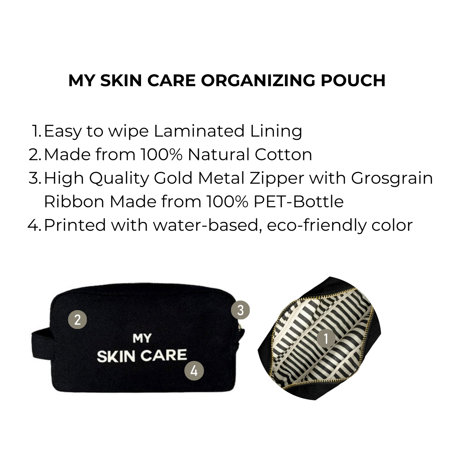 My Skin Care - Organizing Pouch, Black - Concordia Style Boutique