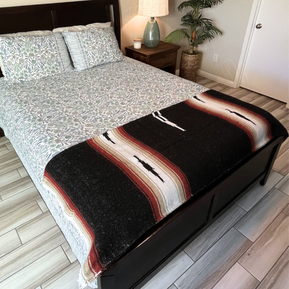 Black Baja Multi Diamond Yoga Blanket - Concordia Style Boutique