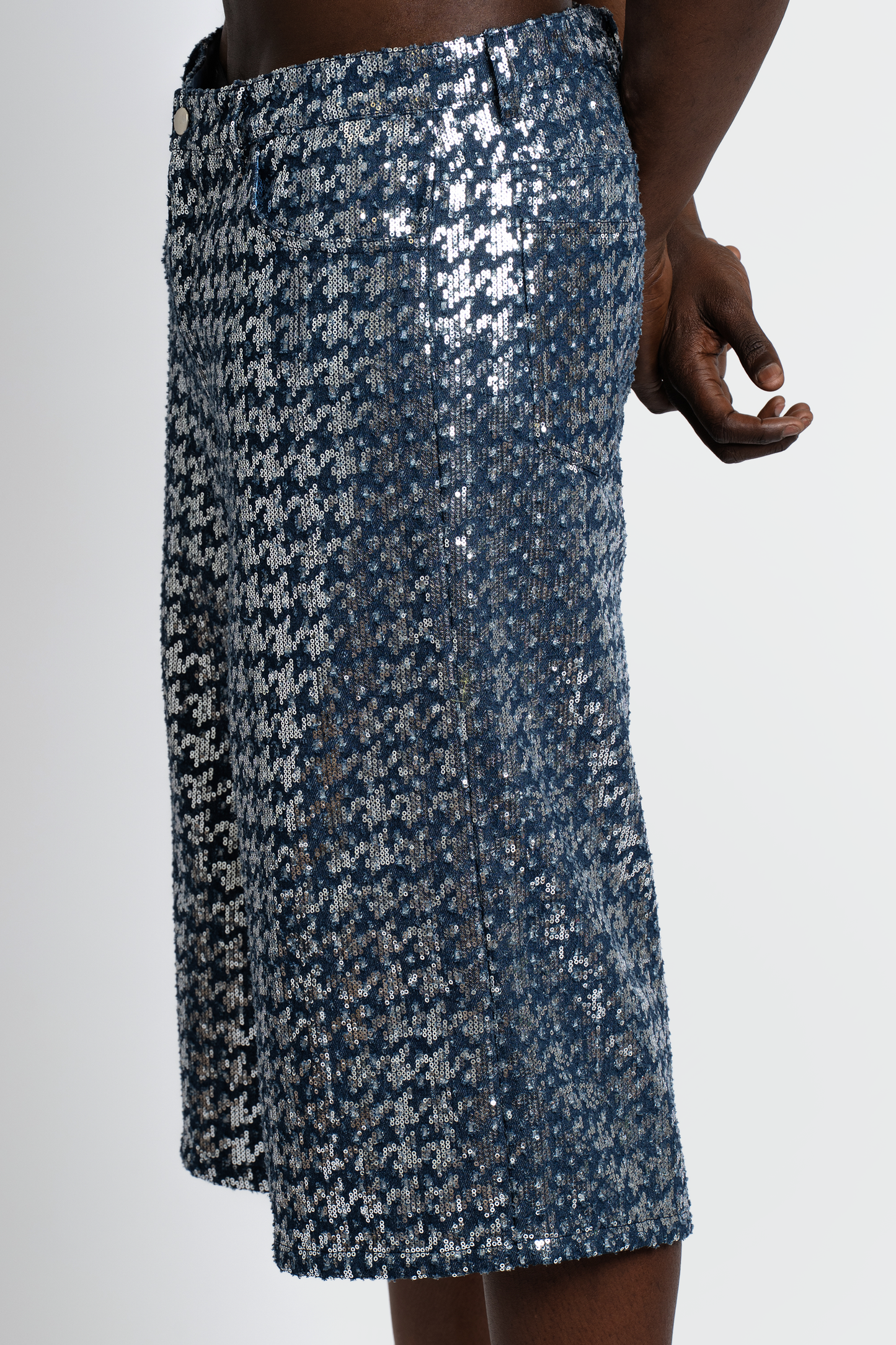 Bleu Sparked Denim Shorts