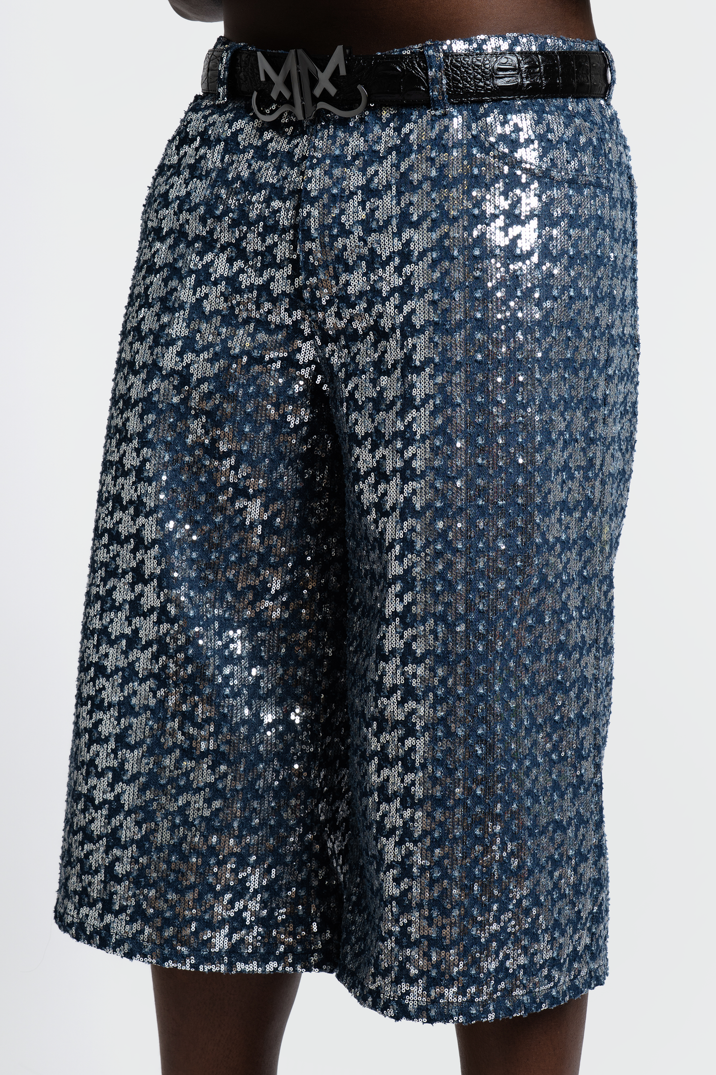 Bleu Sparked Denim Shorts