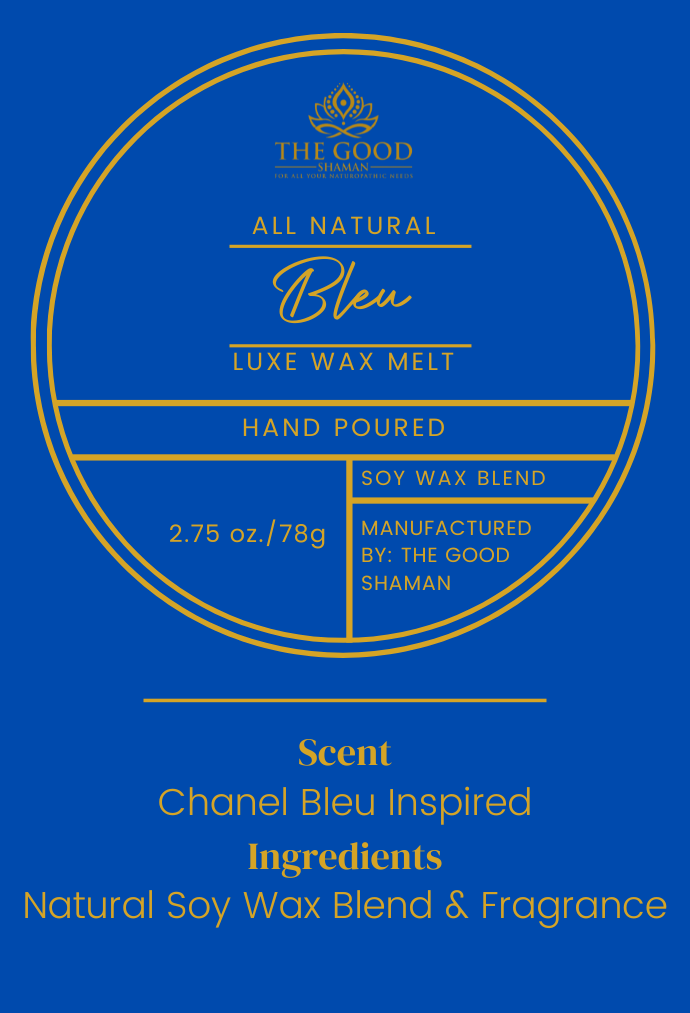 "Bleu" - Luxe Hand-Poured Natural Soy Wax Melt Chanel Bleu Inspired Fragrance