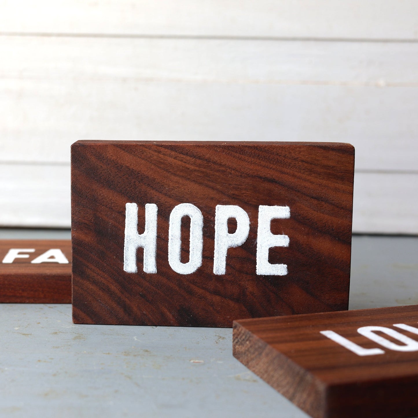 Hand-Stamped Wood Blocks