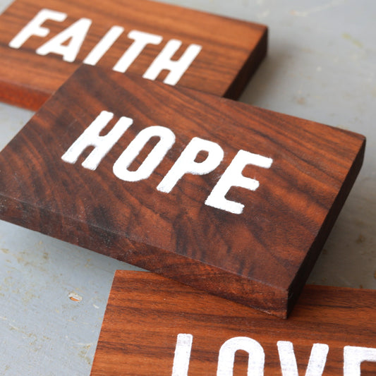 Hand-Stamped Wood Blocks