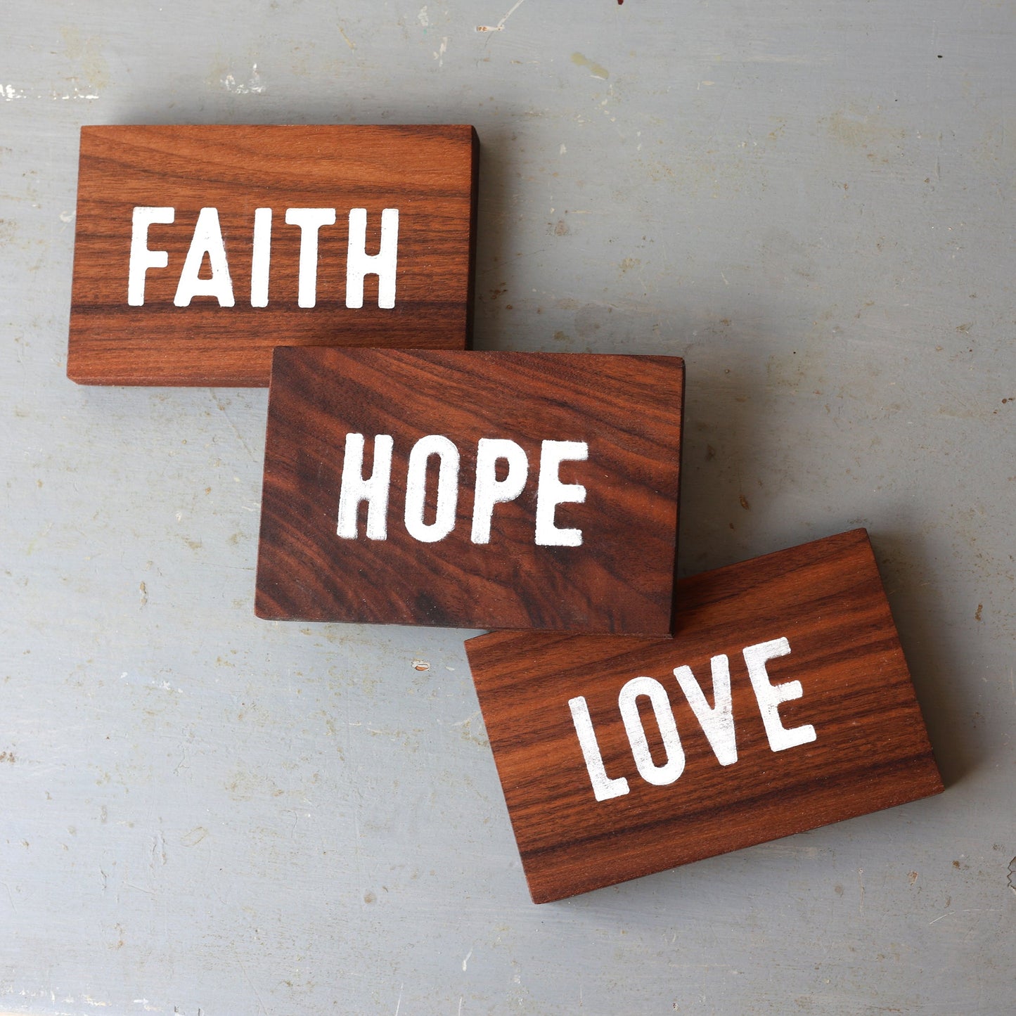 Hand-Stamped Wood Blocks