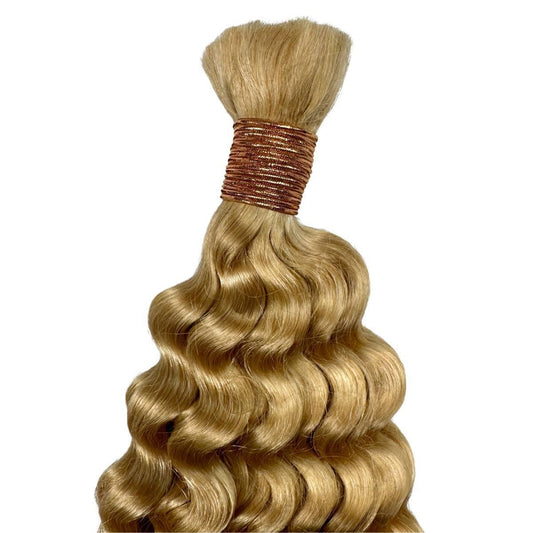 Blonde Deep Wave Bulk 100% Human Braiding Hair