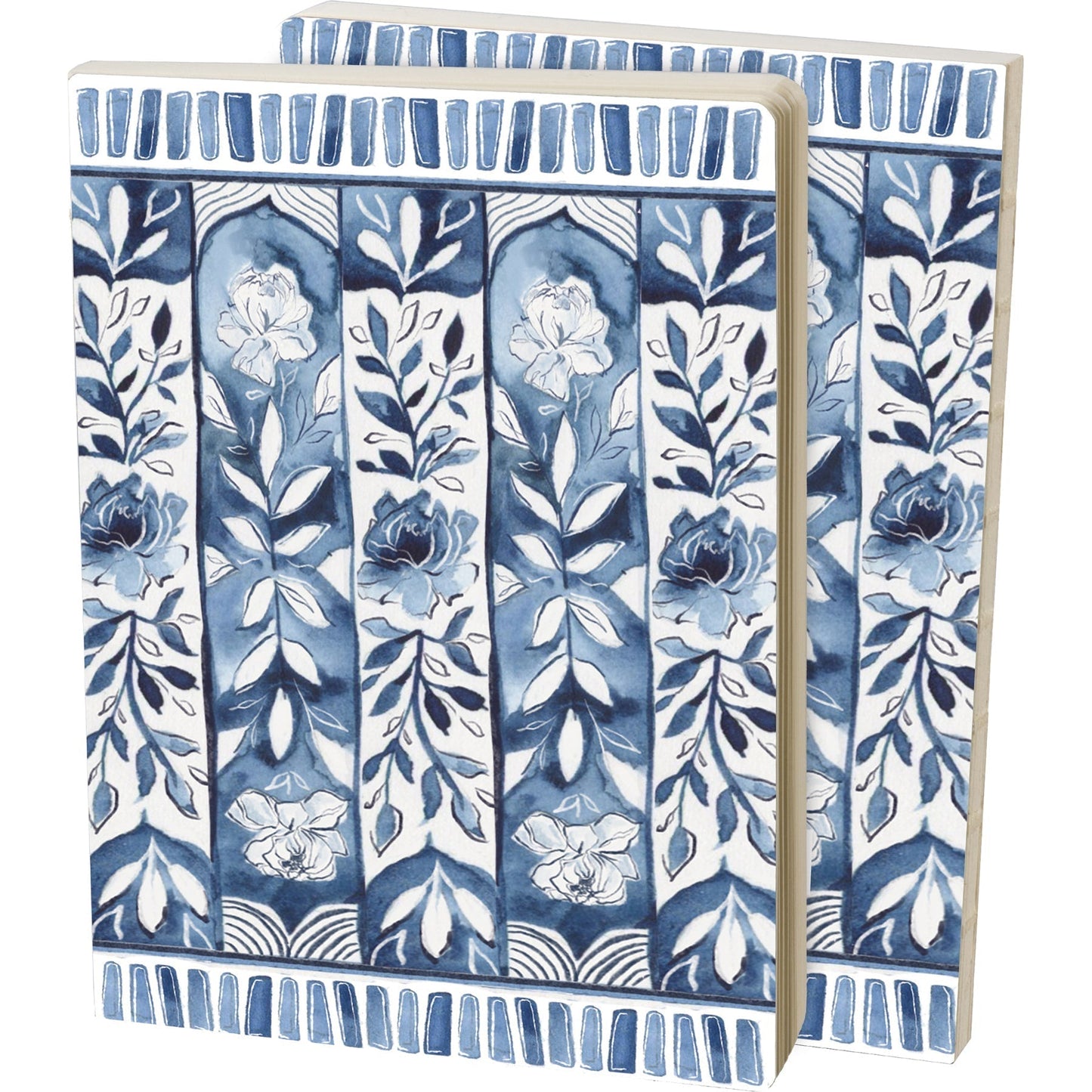 Blue and White Florals Journal | Double-Sided Notebook | 160 Lined Pages - Concordia Style Boutique
