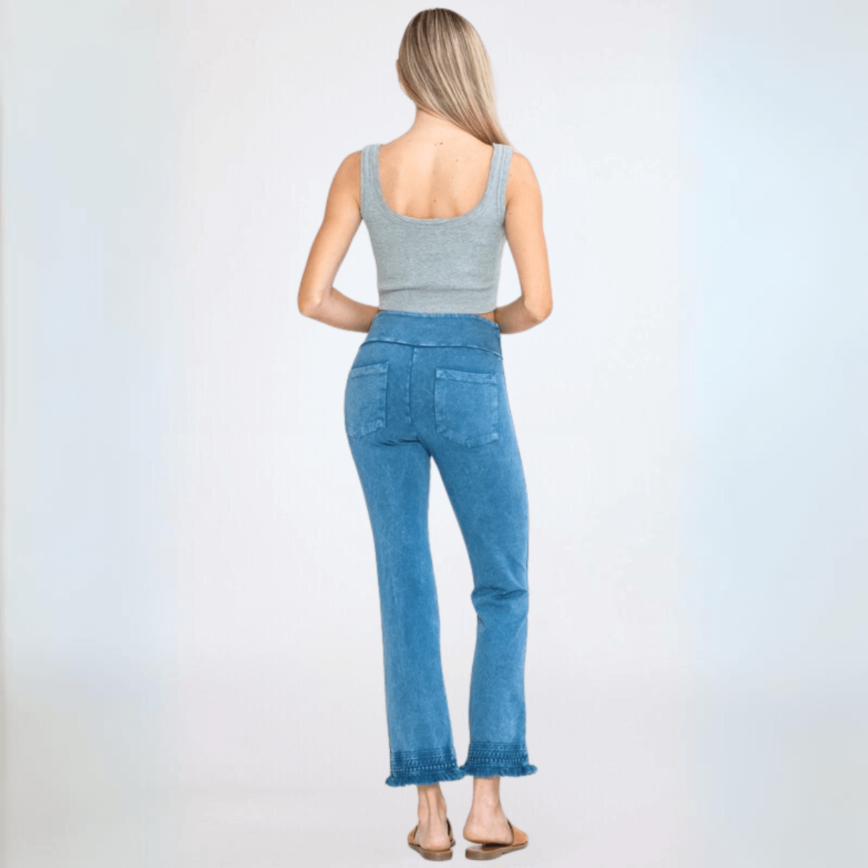 Crochet & Cropped Cotton Jeggings Made in USA - Concordia Style Boutique