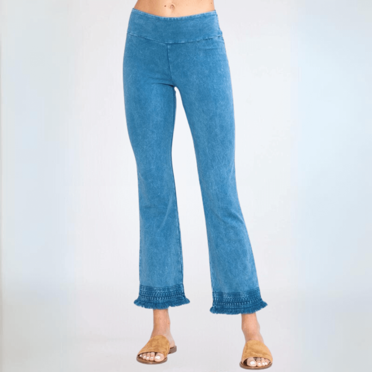 Crochet & Cropped Cotton Jeggings Made in USA - Concordia Style Boutique